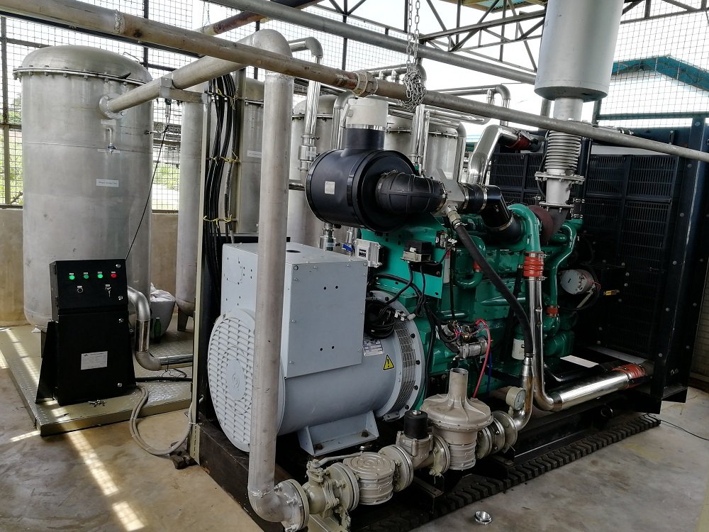 Biogasgeneratorinstallatie in gebruikerszijde